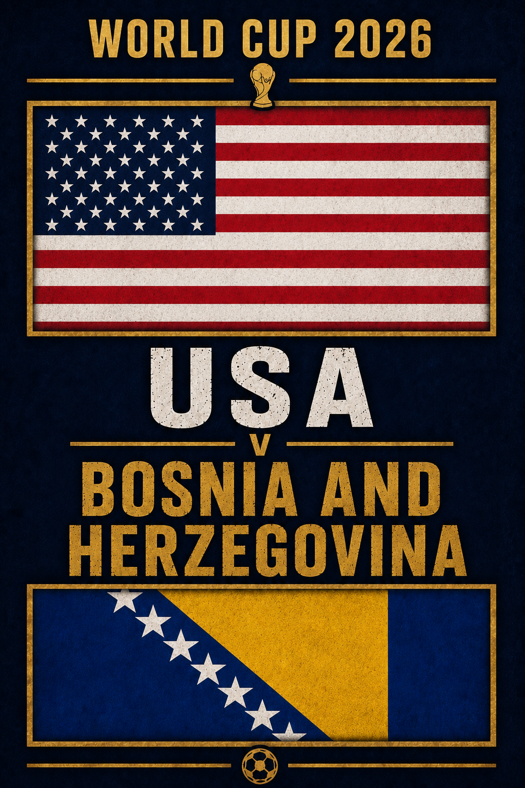 Poster of World Cup: USA v Bosnia and Herzegovina