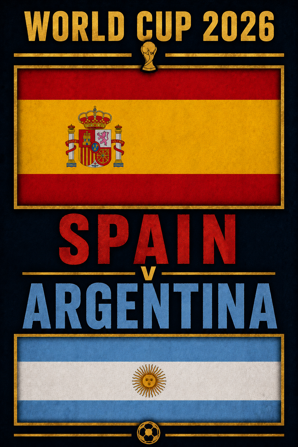 Poster of World Cup: Spain v Argentina